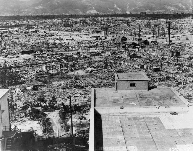 Hiroshima after the nuclear explosion.